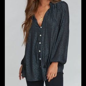 Show Me Your Mumu Black Leopard Blouse